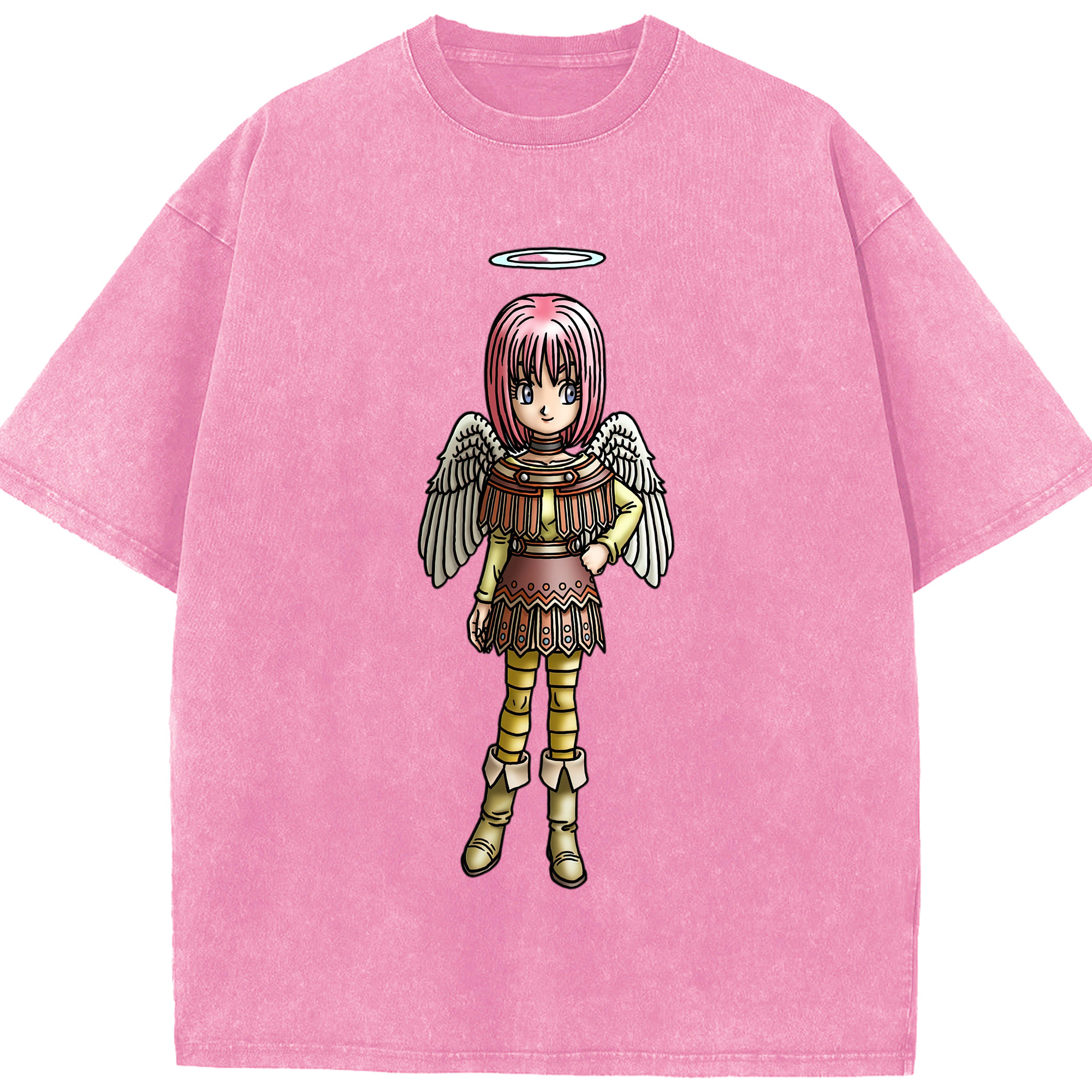 （画像用） ドラゴンクエスト Doragon Kuesuto Dragon Quest 綿100% ヴィンテージ風 半袖Tシャツ（フロントプリント）